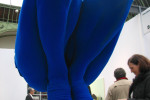 blue legs sculpture