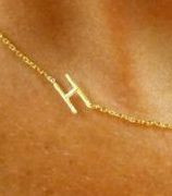 your initials necklace close up